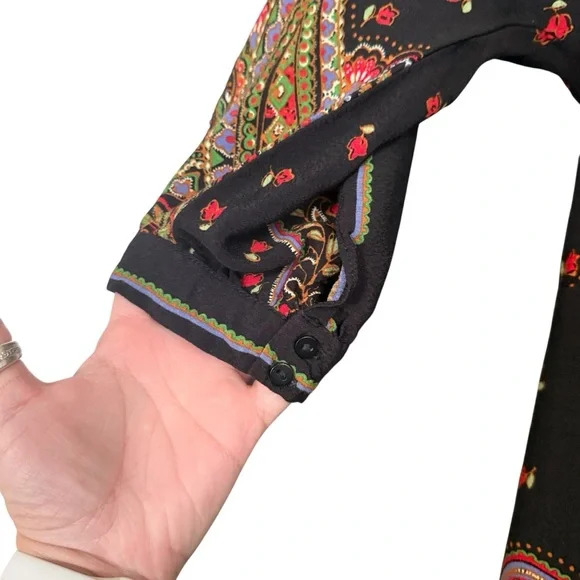 NWT Zara Chic Paisley Wrap Dress - Picture 4 of 13